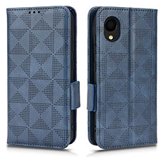 Funda de Cuero Cartera con Soporte Carcasa C02X para Samsung Galaxy A22 5G SC-56B Azul