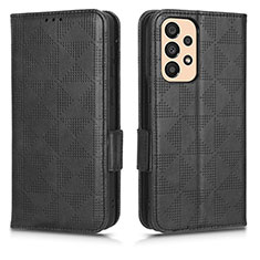 Funda de Cuero Cartera con Soporte Carcasa C02X para Samsung Galaxy A23 4G Negro