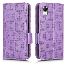 Funda de Cuero Cartera con Soporte Carcasa C02X para Samsung Galaxy A23 5G SC-56C Morado