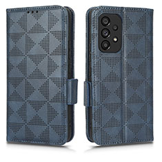 Funda de Cuero Cartera con Soporte Carcasa C02X para Samsung Galaxy A53 5G Azul