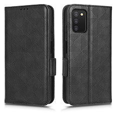 Funda de Cuero Cartera con Soporte Carcasa C02X para Samsung Galaxy F02S SM-E025F Negro