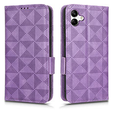 Funda de Cuero Cartera con Soporte Carcasa C02X para Samsung Galaxy M04 Morado