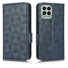 Funda de Cuero Cartera con Soporte Carcasa C02X para Samsung Galaxy M33 5G Azul