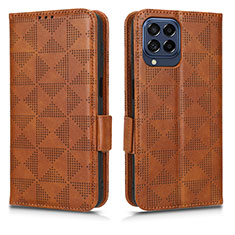 Funda de Cuero Cartera con Soporte Carcasa C02X para Samsung Galaxy M53 5G Marron