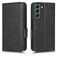 Funda de Cuero Cartera con Soporte Carcasa C02X para Samsung Galaxy S22 Plus 5G Negro