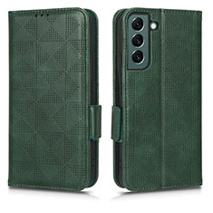 Funda de Cuero Cartera con Soporte Carcasa C02X para Samsung Galaxy S24 Plus 5G Verde