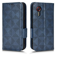 Funda de Cuero Cartera con Soporte Carcasa C02X para Samsung Galaxy XCover 5 SM-G525F Azul