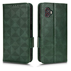 Funda de Cuero Cartera con Soporte Carcasa C02X para Samsung Galaxy XCover 6 Pro 5G Verde