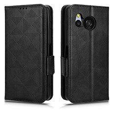 Funda de Cuero Cartera con Soporte Carcasa C02X para Sharp Aquos Sense8 Negro