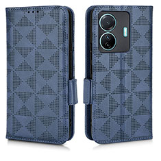 Funda de Cuero Cartera con Soporte Carcasa C02X para Vivo iQOO Z6 Pro 5G Azul