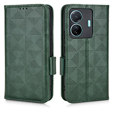 Funda de Cuero Cartera con Soporte Carcasa C02X para Vivo iQOO Z6 Pro 5G Verde