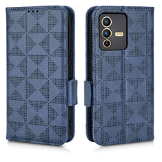 Funda de Cuero Cartera con Soporte Carcasa C02X para Vivo V23 Pro 5G Azul