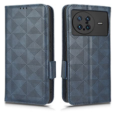 Funda de Cuero Cartera con Soporte Carcasa C02X para Vivo X Note Azul