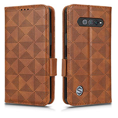 Funda de Cuero Cartera con Soporte Carcasa C02X para Xiaomi Black Shark 4S 5G Marron