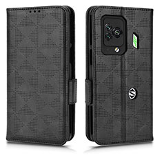 Funda de Cuero Cartera con Soporte Carcasa C02X para Xiaomi Black Shark 5 Pro 5G Negro