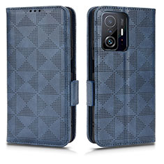 Funda de Cuero Cartera con Soporte Carcasa C02X para Xiaomi Mi 11T 5G Azul