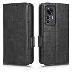 Funda de Cuero Cartera con Soporte Carcasa C02X para Xiaomi Mi 12T Pro 5G Negro