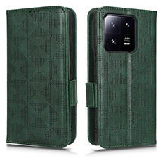 Funda de Cuero Cartera con Soporte Carcasa C02X para Xiaomi Mi 13 Pro 5G Verde