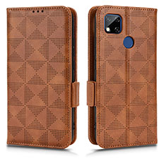 Funda de Cuero Cartera con Soporte Carcasa C02X para Xiaomi POCO C31 Marron