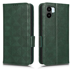 Funda de Cuero Cartera con Soporte Carcasa C02X para Xiaomi Poco C51 Verde