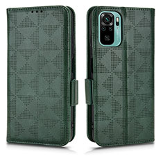 Funda de Cuero Cartera con Soporte Carcasa C02X para Xiaomi Poco M5S Verde