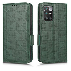 Funda de Cuero Cartera con Soporte Carcasa C02X para Xiaomi Poco X4 NFC Verde