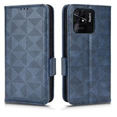 Funda de Cuero Cartera con Soporte Carcasa C02X para Xiaomi Redmi 10 Power Azul