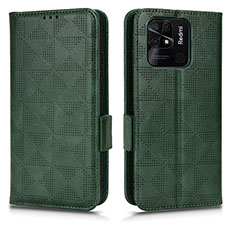 Funda de Cuero Cartera con Soporte Carcasa C02X para Xiaomi Redmi 10 Power Verde