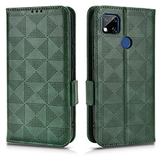 Funda de Cuero Cartera con Soporte Carcasa C02X para Xiaomi Redmi 9 Activ Verde