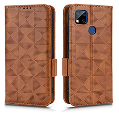 Funda de Cuero Cartera con Soporte Carcasa C02X para Xiaomi Redmi 9C Marron