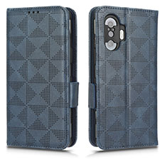 Funda de Cuero Cartera con Soporte Carcasa C02X para Xiaomi Redmi K40 Gaming 5G Azul