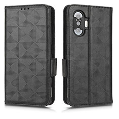 Funda de Cuero Cartera con Soporte Carcasa C02X para Xiaomi Redmi K40 Gaming 5G Negro