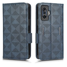 Funda de Cuero Cartera con Soporte Carcasa C02X para Xiaomi Redmi K50 Gaming 5G Azul