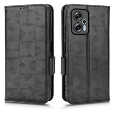 Funda de Cuero Cartera con Soporte Carcasa C02X para Xiaomi Redmi K50i 5G Negro