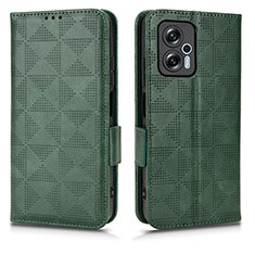 Funda de Cuero Cartera con Soporte Carcasa C02X para Xiaomi Redmi K50i 5G Verde