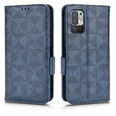 Funda de Cuero Cartera con Soporte Carcasa C02X para Xiaomi Redmi Note 10 JE 5G Azul