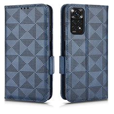 Funda de Cuero Cartera con Soporte Carcasa C02X para Xiaomi Redmi Note 11 4G (2022) Azul