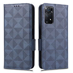 Funda de Cuero Cartera con Soporte Carcasa C02X para Xiaomi Redmi Note 11 Pro 5G Azul