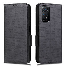 Funda de Cuero Cartera con Soporte Carcasa C02X para Xiaomi Redmi Note 11 Pro 5G Negro