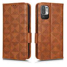 Funda de Cuero Cartera con Soporte Carcasa C02X para Xiaomi Redmi Note 11 SE 5G Marron