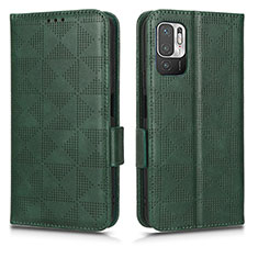 Funda de Cuero Cartera con Soporte Carcasa C02X para Xiaomi Redmi Note 11 SE 5G Verde