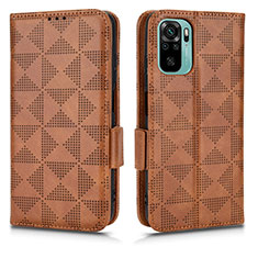 Funda de Cuero Cartera con Soporte Carcasa C02X para Xiaomi Redmi Note 11 SE India 4G Marron