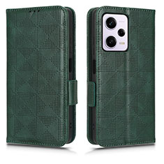 Funda de Cuero Cartera con Soporte Carcasa C02X para Xiaomi Redmi Note 12 Explorer Verde