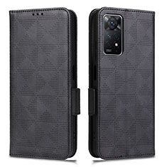 Funda de Cuero Cartera con Soporte Carcasa C02X para Xiaomi Redmi Note 12 Pro 4G Negro