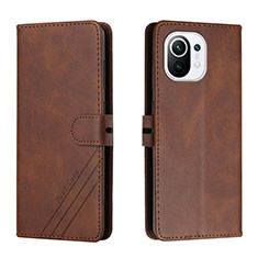 Funda de Cuero Cartera con Soporte Carcasa C03 para Xiaomi Mi 11 Lite 4G Marron