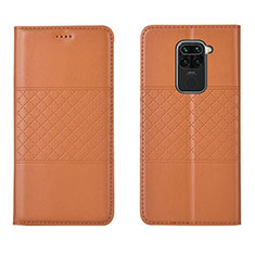 Funda de Cuero Cartera con Soporte Carcasa C03 para Xiaomi Redmi Note 9 Naranja