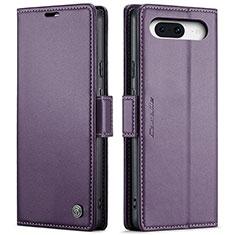 Funda de Cuero Cartera con Soporte Carcasa C03S para Google Pixel 8a 5G Morado