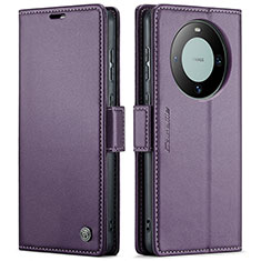 Funda de Cuero Cartera con Soporte Carcasa C03S para Huawei Mate 60 Pro Morado