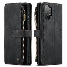 Funda de Cuero Cartera con Soporte Carcasa C03S para Samsung Galaxy A13 4G Negro