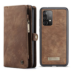 Funda de Cuero Cartera con Soporte Carcasa C03S para Samsung Galaxy A52 4G Marron